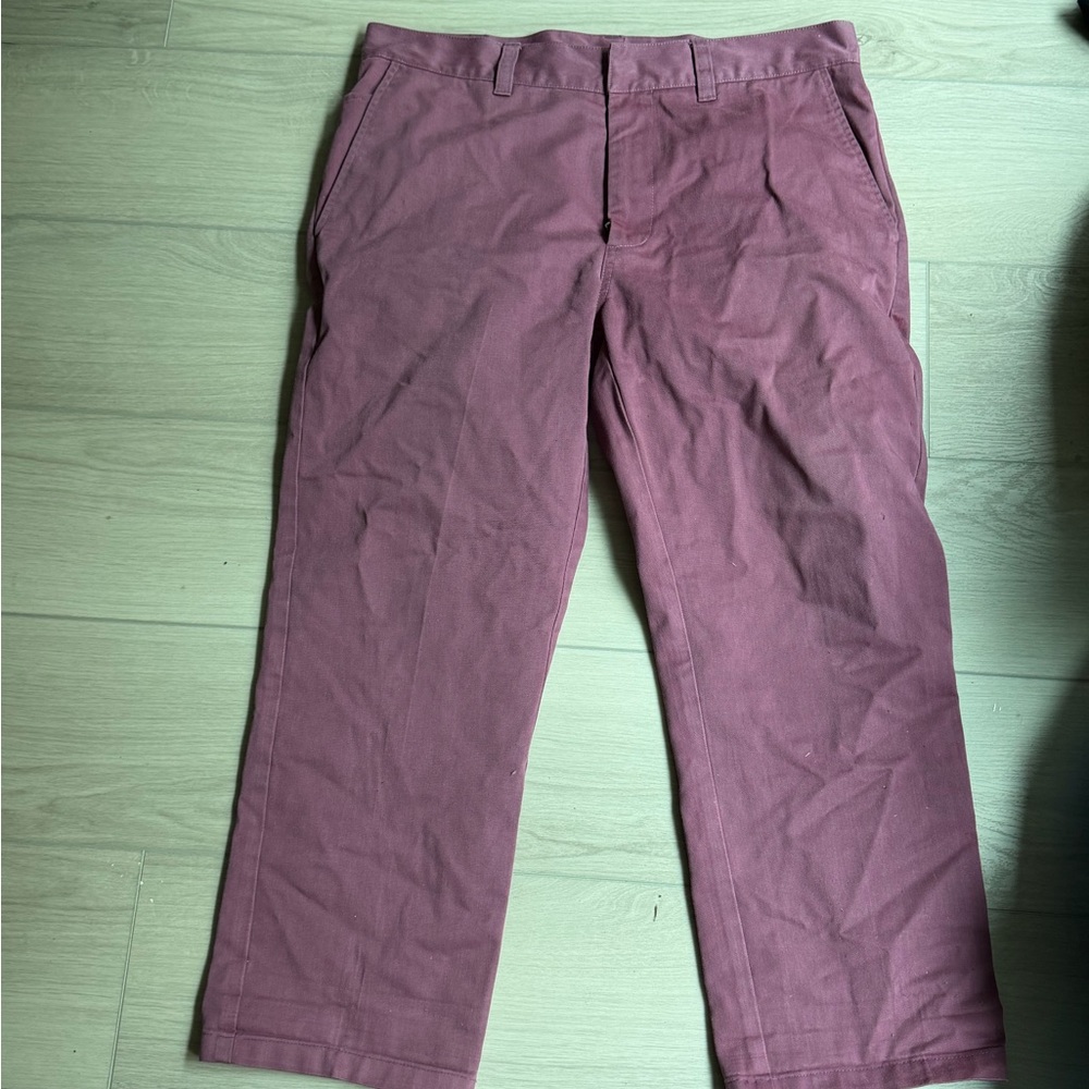 Supreme Men's Burgundy Straight Chinos